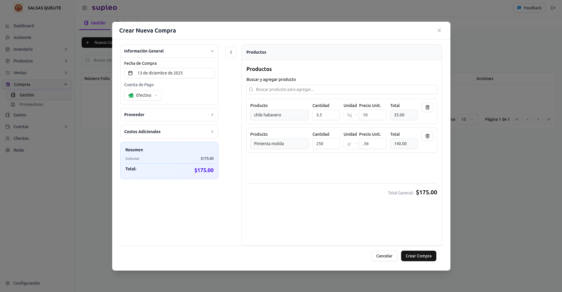 Gestiona tus compras y proveedores