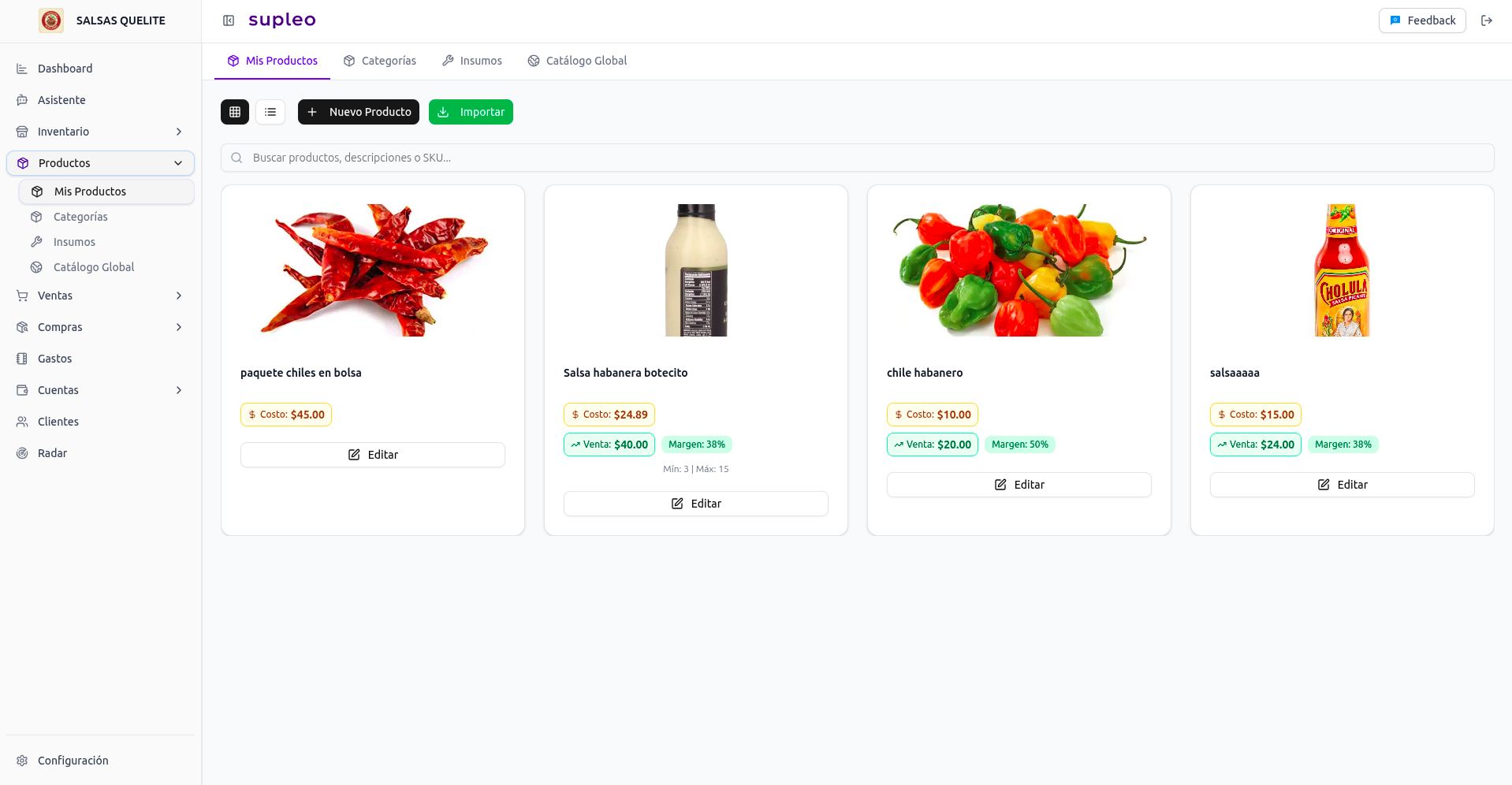 Gestiona tu inventario y productos